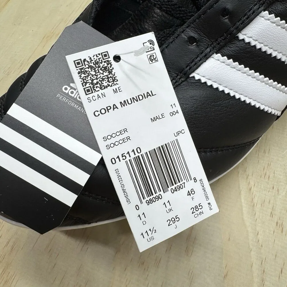 NEW Adidas COPA MUNDIAL Soccer Cleats Mens Sz 11.5 Made in Germany Black 015110